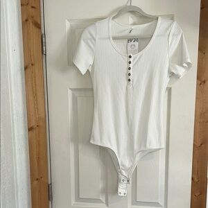 NWT Wishlist White Sleeve Tee Bodysuit